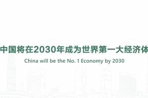 中國將在2030年成為世界第一大經濟體